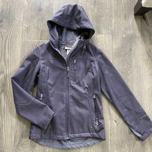 Free Country Gray Softshell Fur Lined Thermo Ski Snow XS Jacket Coat X-Small